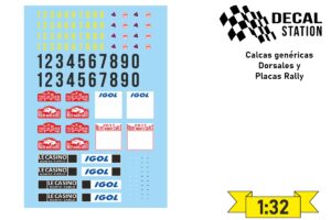 Genéricas dorsales y placas de rally