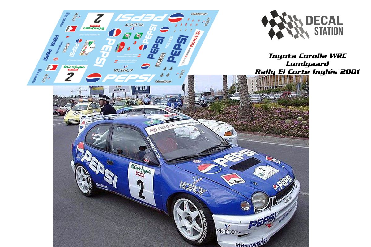 Toyota Corolla WRC Rally El Corte Inglés 2001