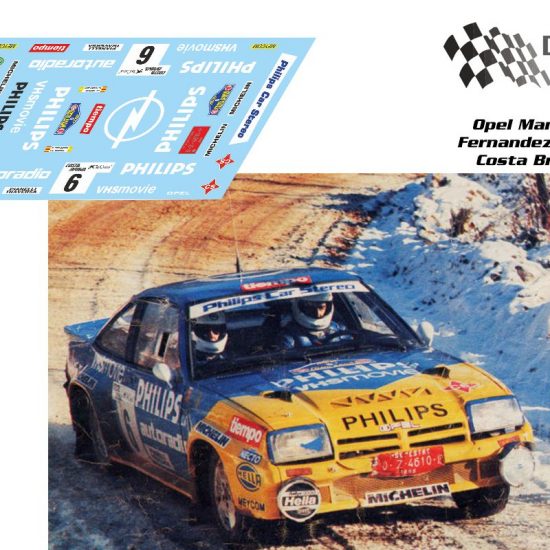 Opel Manta Decal Set – Body Panel Vinyl Stickers – New